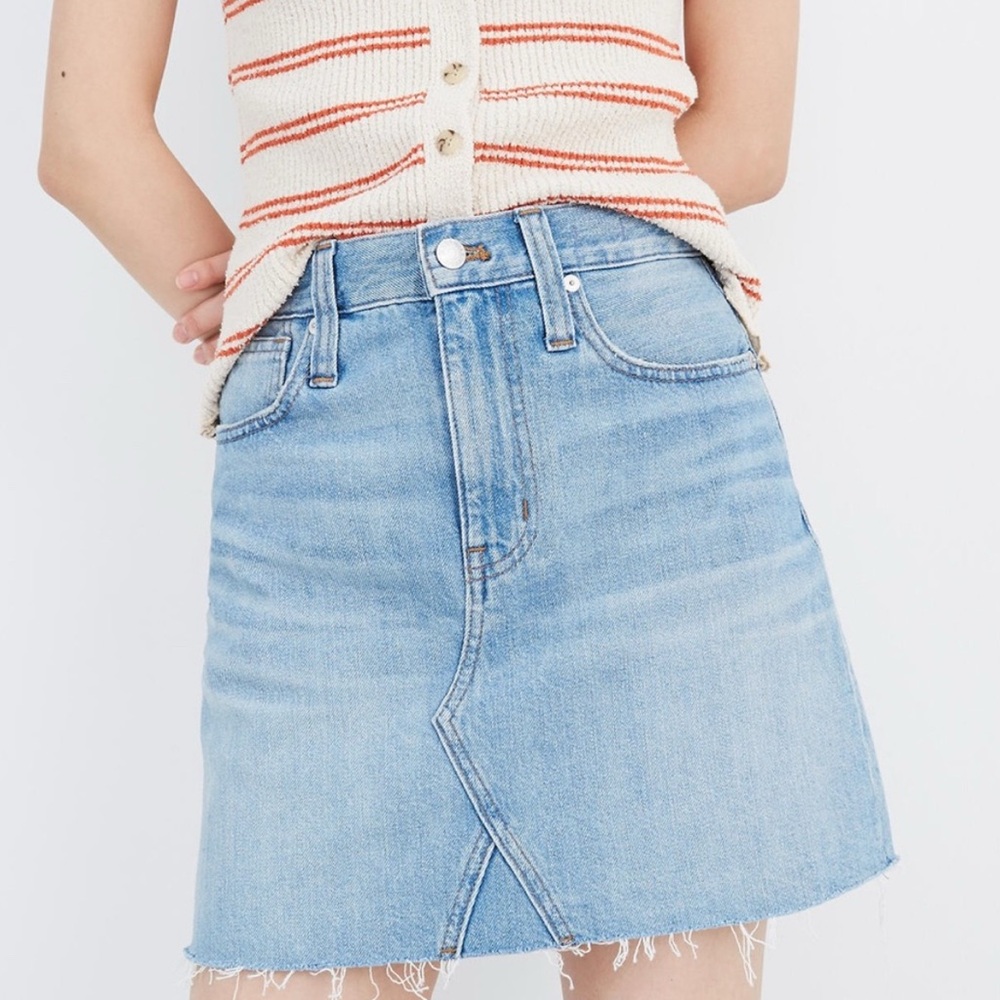 NWT Madewell Rigid Denim A-Line Skirt size 28